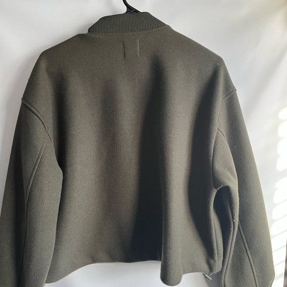 Zara vintage Classic olive  Green bomber jacket medium - Picture 3 of 8